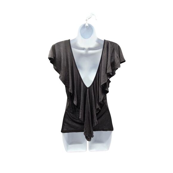 Wet Seal Y2K women's flowy witchy top black NWT Size XL fairy whimsigoth - Picture 5 of 6